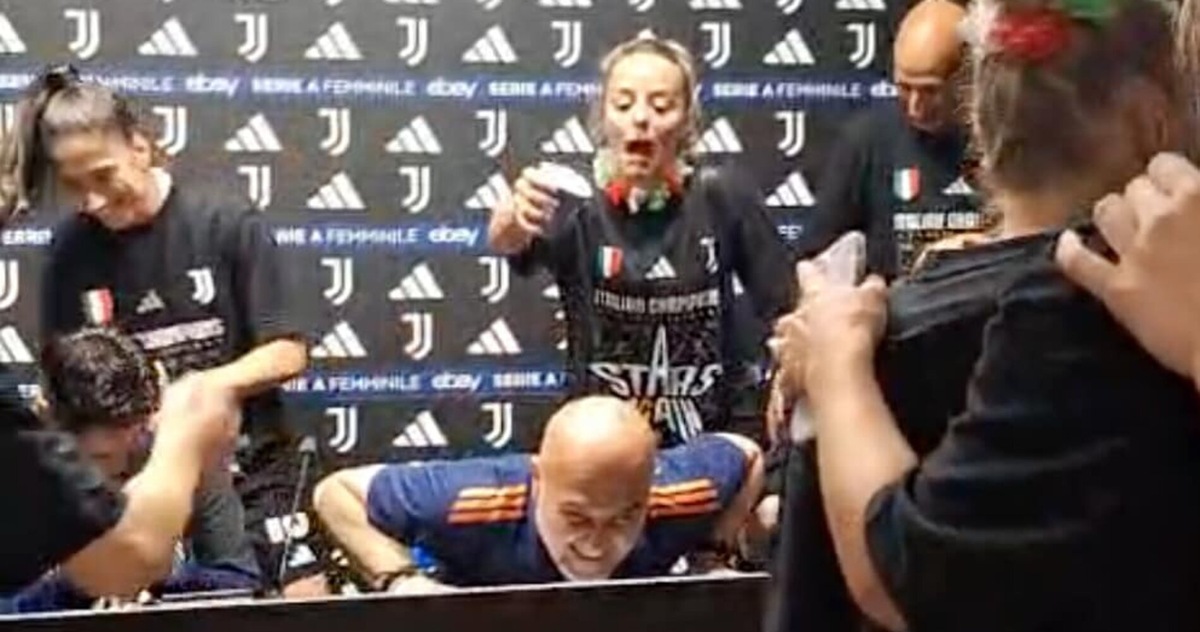 Juve, irruzione Scudetto: la conferenza di Canzi diventa così
