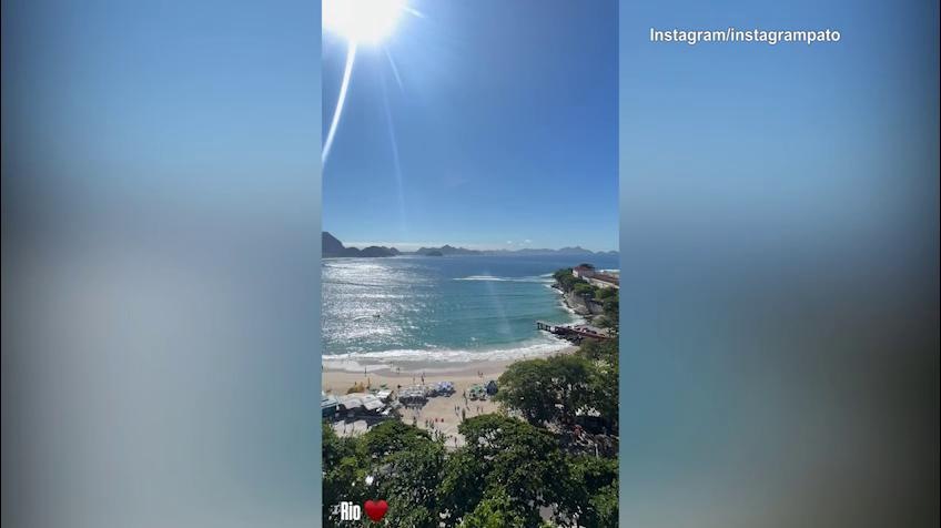 Pato si gode mare e Maracanã
