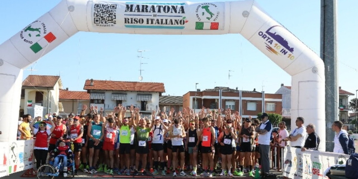 Prima edizione della Maratona di Riso Italiano: 600 podisti al via a Santhià, sulle quattro distanze