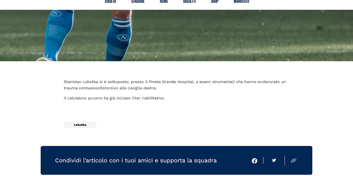 Napoli, tegola Lobotka: il finale di stagione è a rischio