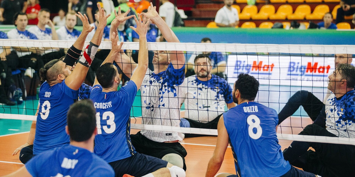 La nazionale maschile di sitting in raduno a Formia