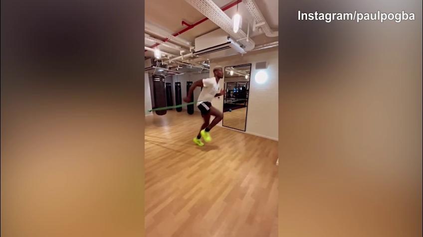 Pogba lavora duramente in palestra: eccolo in azione