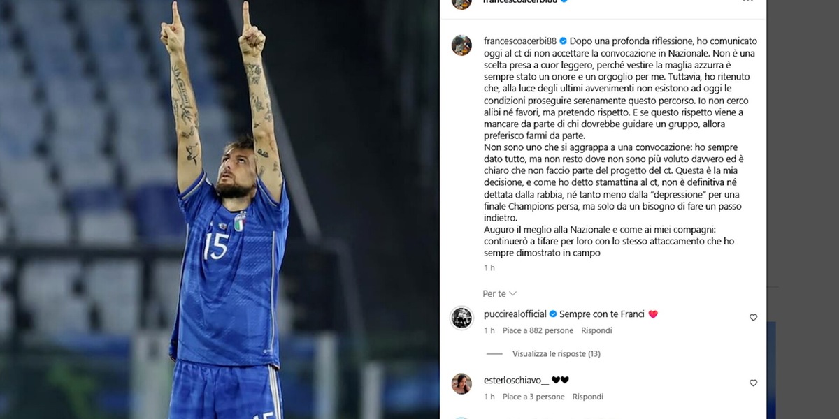 Italia, scontro Acerbi-Spalletti: il difensore risponde al ct