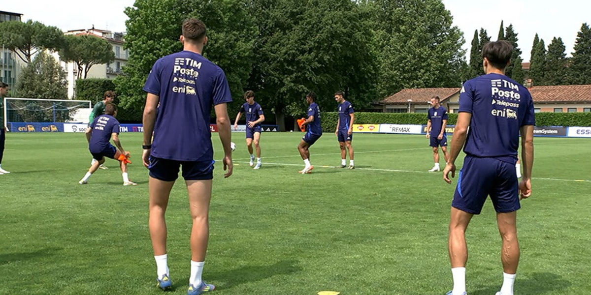 L'ultima rifinitura degli Azzurri prima della partenza per la Norvegia