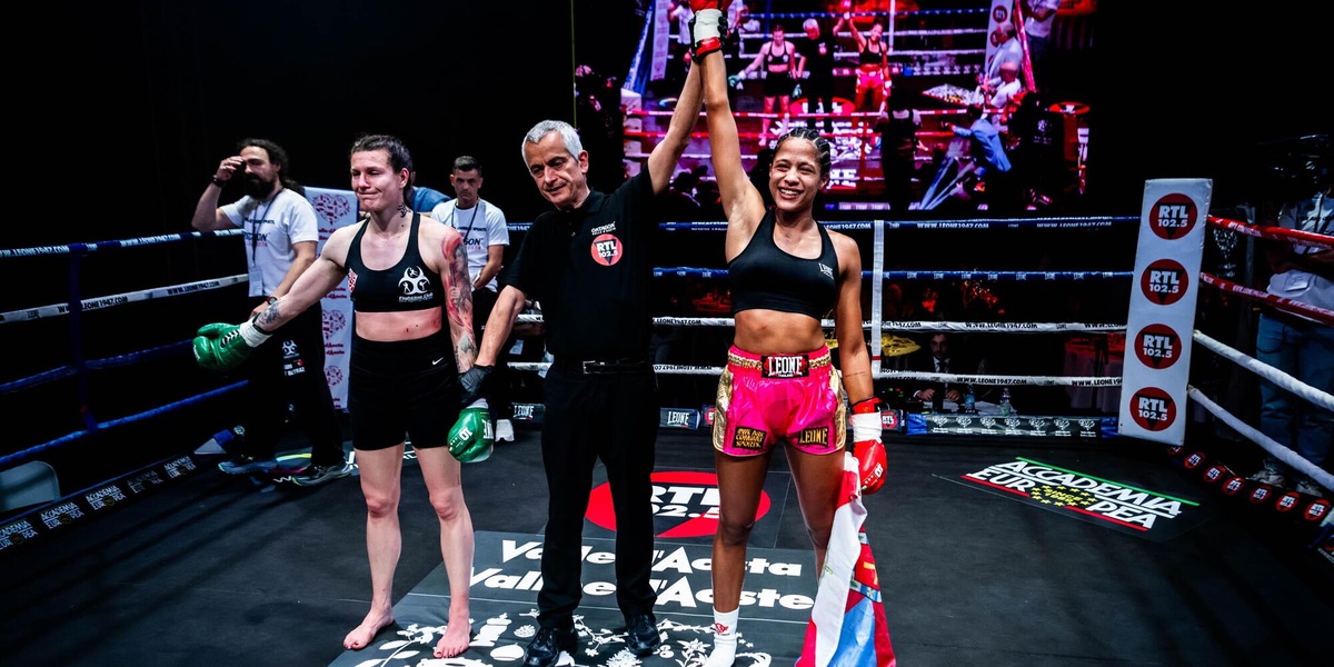 Kickboxing - La portoghese  Debora Evora vince la sfida mondiale a Oktagon Valle d’Aosta