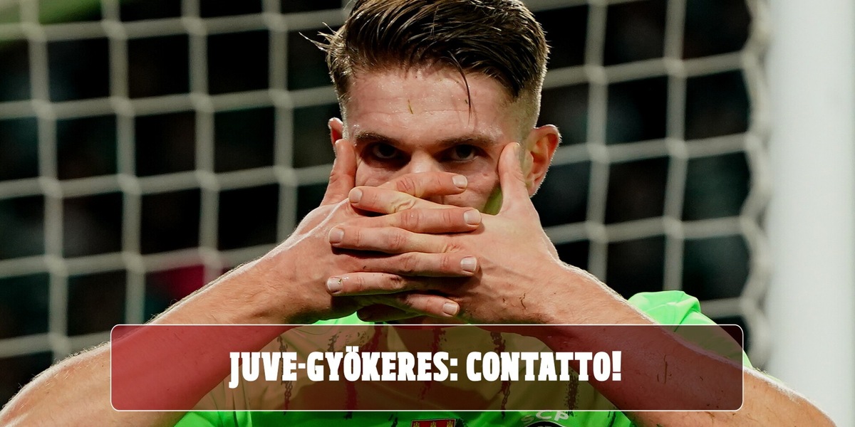 Juve-Gyökeres: contatto!