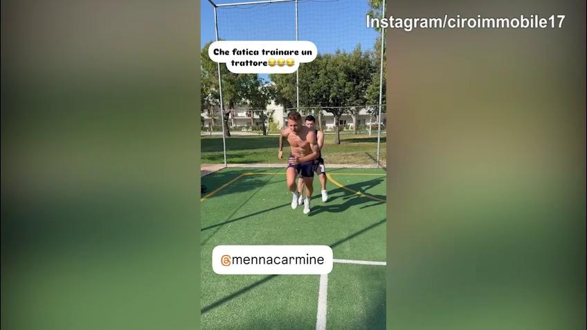 "Prova" di forza per Ciro Immobile con il suo preparatore