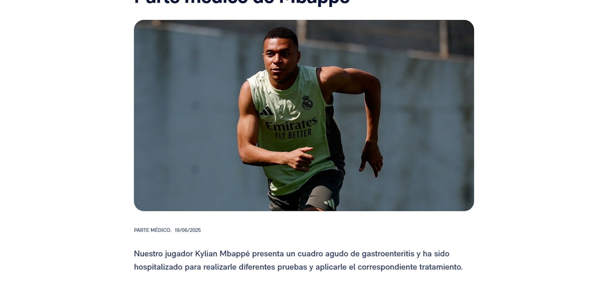 Real Madrid, paura per Mbappè. Il comunicato dei blancos: "Ricoverato in ospedale"