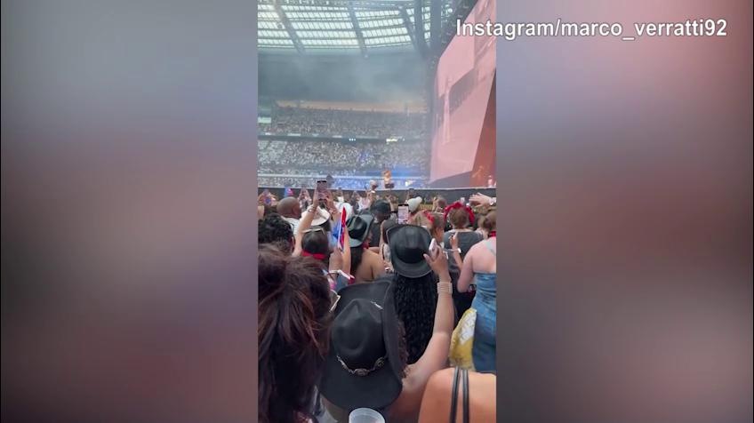 Verratti assiste al concerto di Beyoncè a Parigi