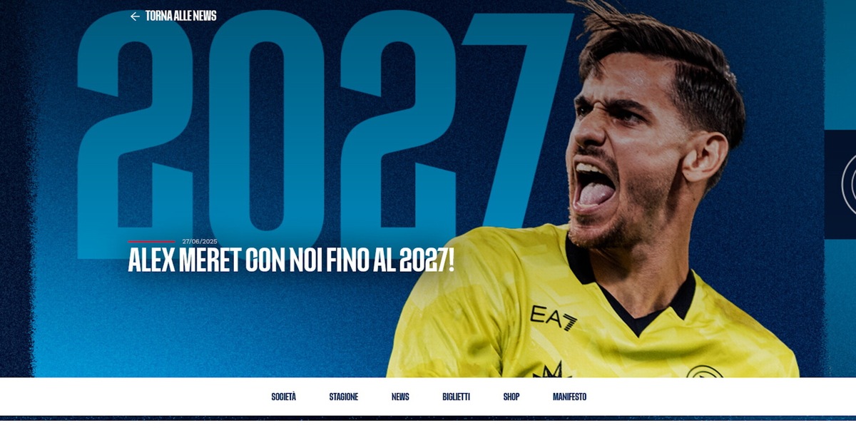 Il Napoli blinda la porta: Meret rinnova fino al 2027