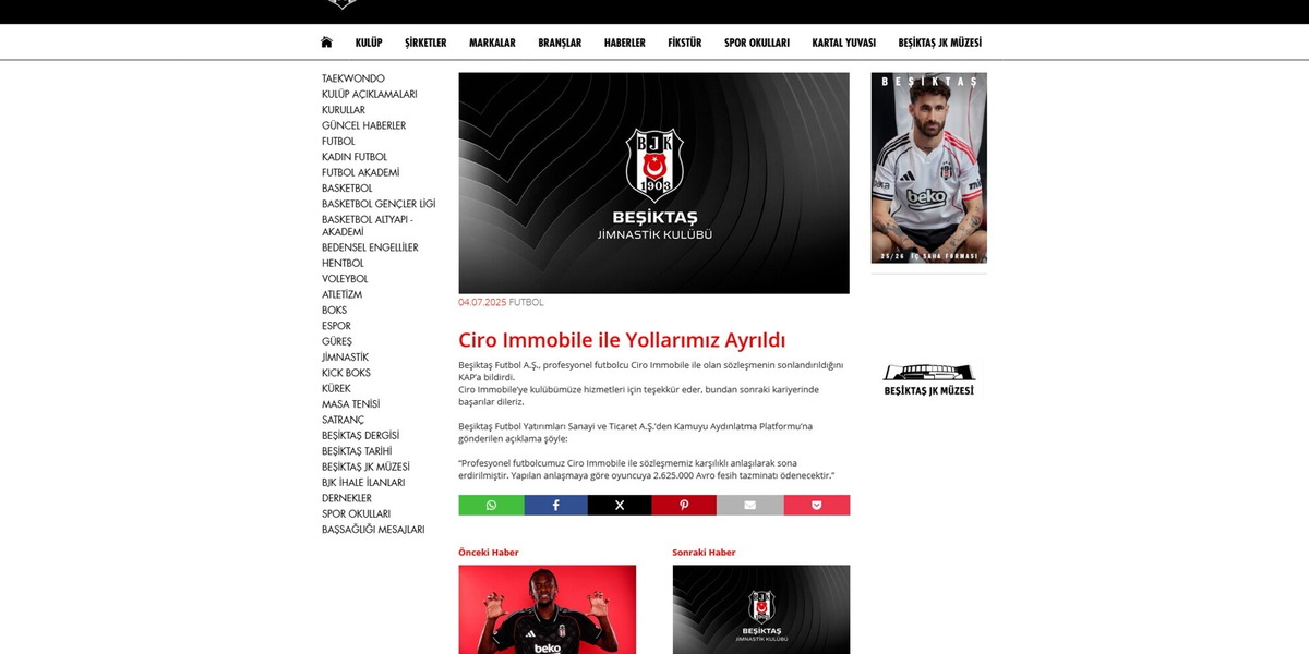 Mercato, Immobile dice addio al Besiktas: ora il Bologna