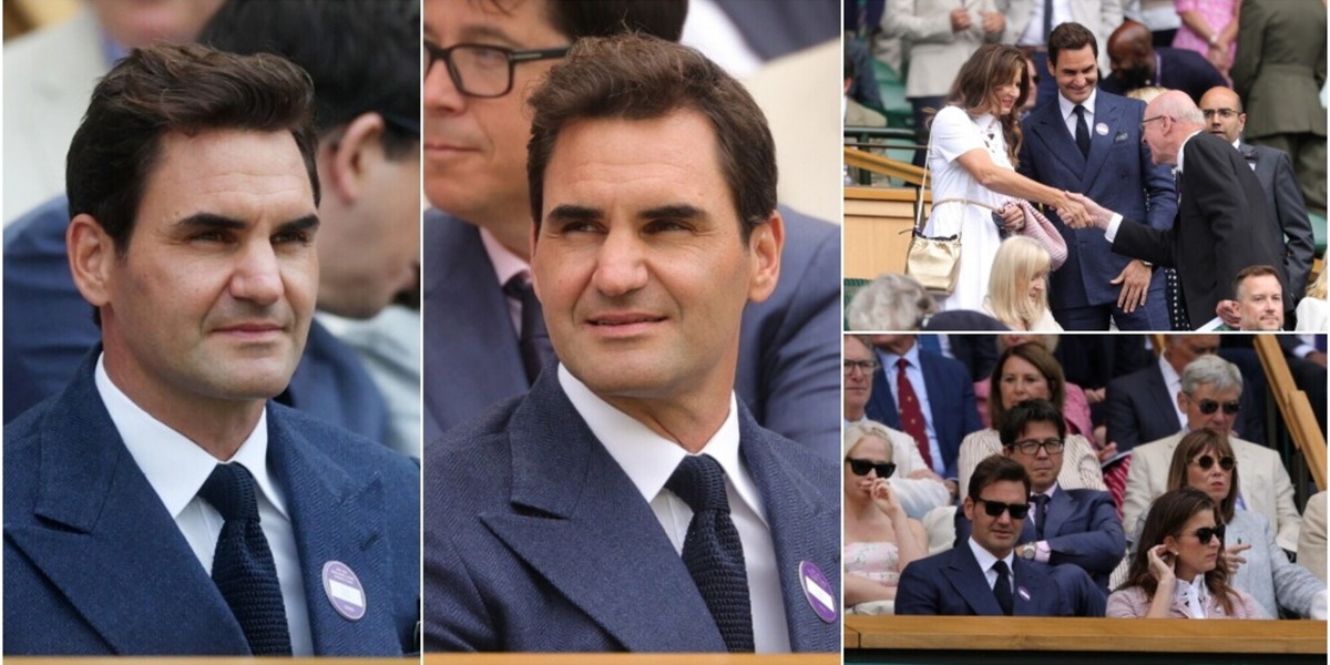 Re Federer torna sul Centrale di Wimbledon e osserva da vicino Djokovic