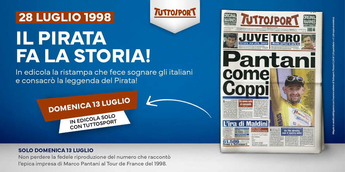 28 luglio 1998. Il Pirata fa la storia