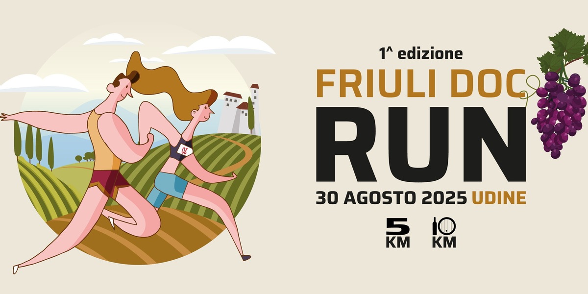 Sabato 30 agosto la 1^ Friuli DOC RUN, la sfida tra stelle internazionali su circuito di 5 e 10 km