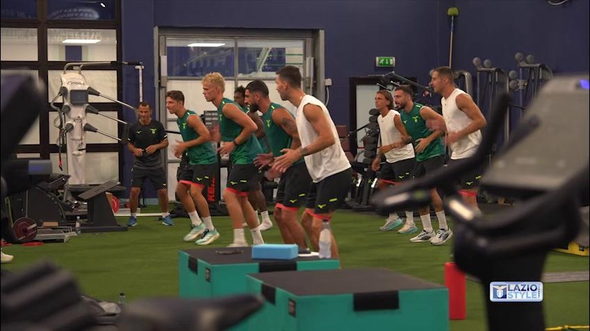 Lazio, sessione in palestra per gli uomini di Sarri