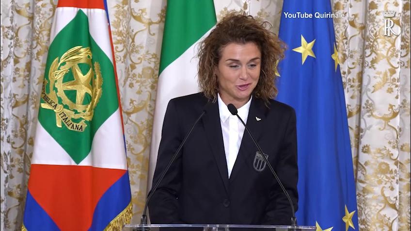 Girelli si commuove davanti a Mattarella