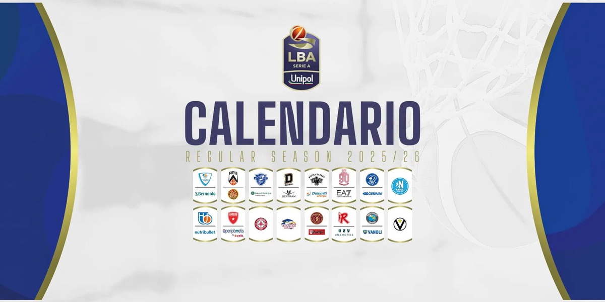 Basket, ufficiale il calendario della Regular Season della Serie A Unipol 2025/2026