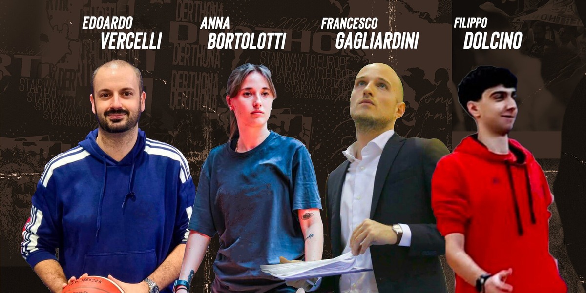 Derthona Basketball Lab: quattro nuovi innesti nello staff del settore giovanile