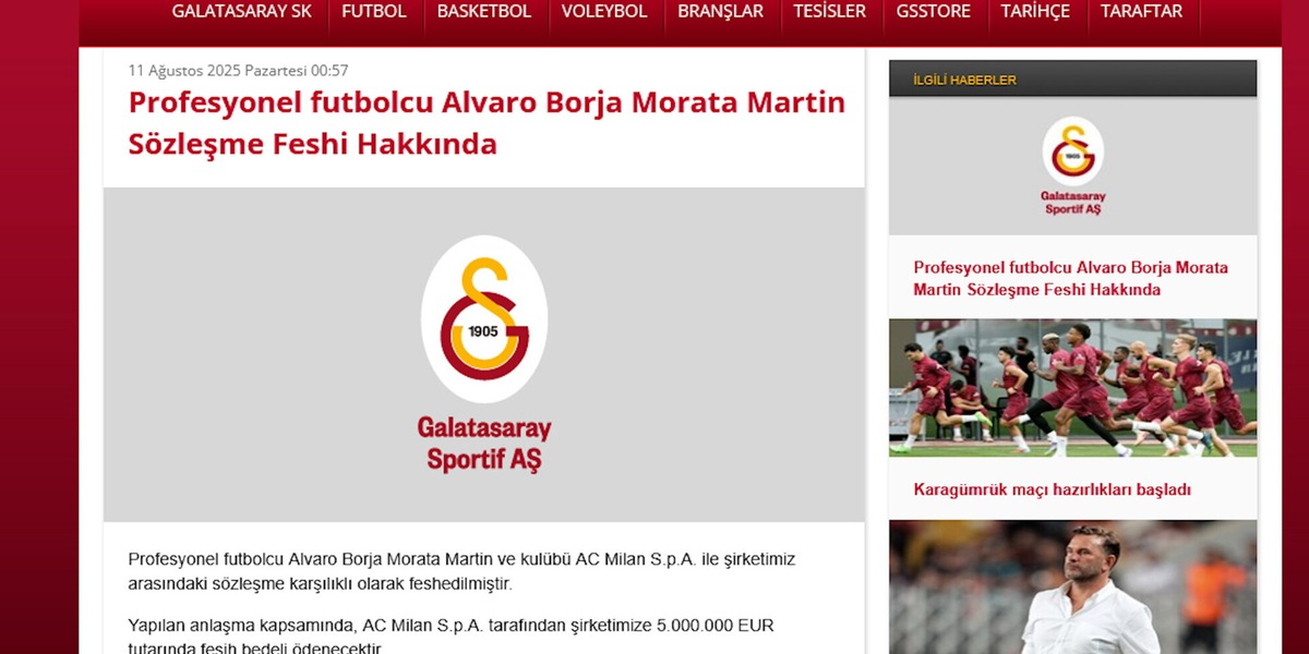 Como, Morata è ad un passo: il Galatasaray "libera" l'attaccante