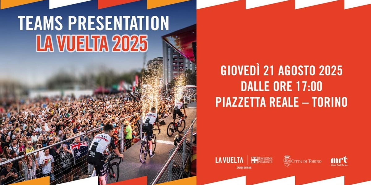 La Vuelta 2025 parte dal Piemonte: giovedì 21 agosto grande festa con la Teams Presentation