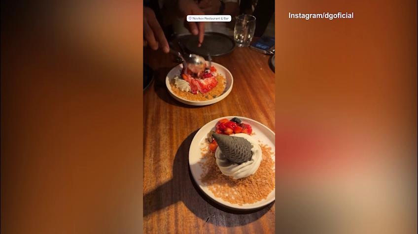 Douglas Luiz si consola col dessert