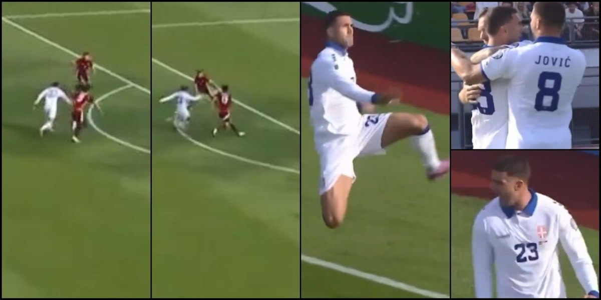 Vlahovic risponde a David, attacco Juve presente: gol da fuori area con la Serbia!