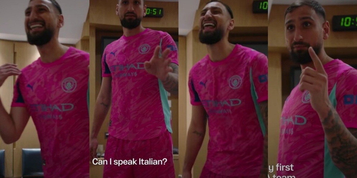 Donnarumma e il primo giorno City tutto da ridere: "Che inglese fratello"