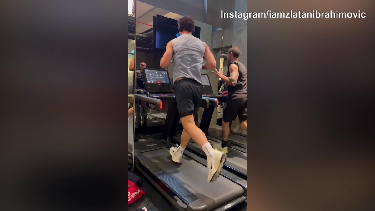 Ibra va di corsa sul tapis-roulant