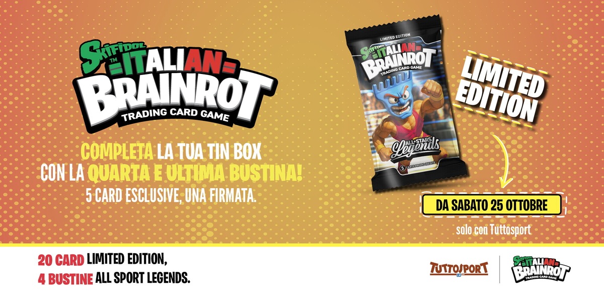 Skifidol Italian Brainrot: la collezione si completa con l’ultima bustina “All Sport Legends”