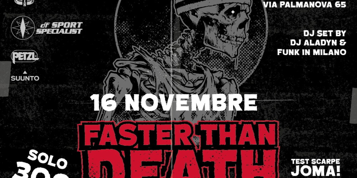 Faster than Death Run 2025, Milano corre di sera domenica 16 novembre
