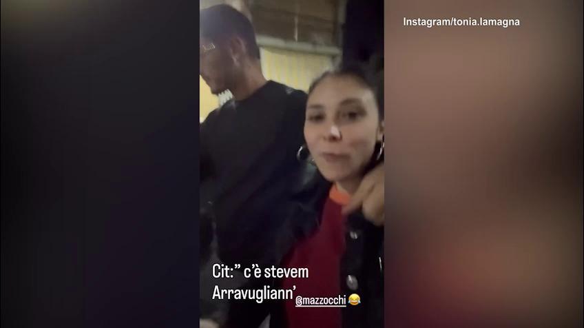 Napoli, quante risate tra Mazzocchi e la moglie Tonia