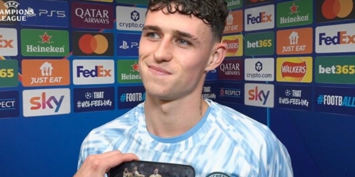 Foden come Del Piero, tutta l'emozione in diretta tv: "Wow, che onore!"