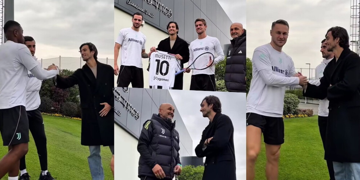 Musetti, dalle Finals alla Continassa: l'incontro con la Juve di Spalletti è virale