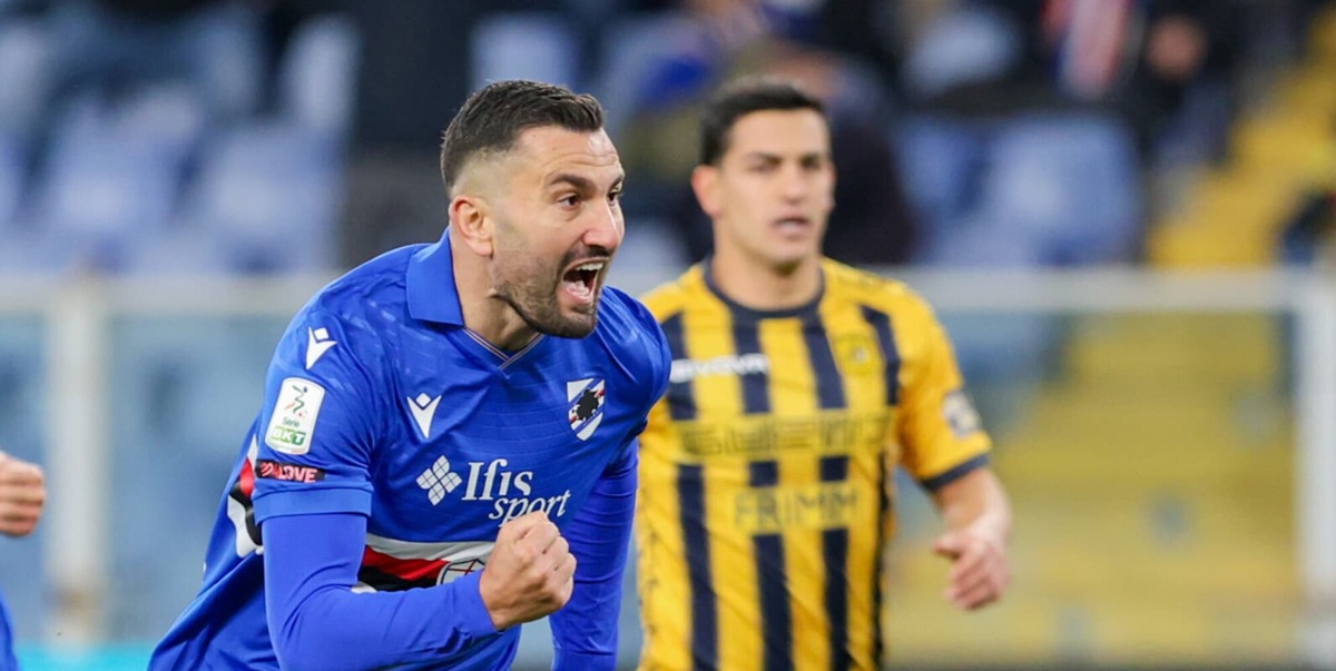 Coda regala la vittoria alla Sampdoria, la prima per Gregucci-Foti: Juve Stabia ko