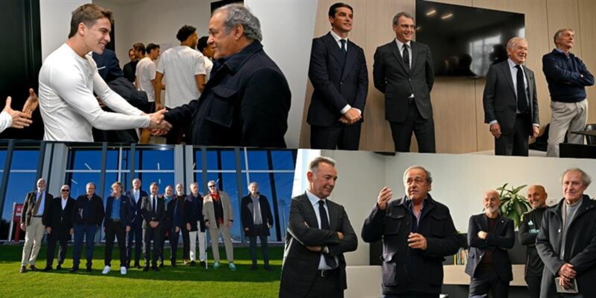 Yildiz-Platini, l’incontro a casa Juve è emozionante! I campioni del mondo 1985 in visita alla Continassa