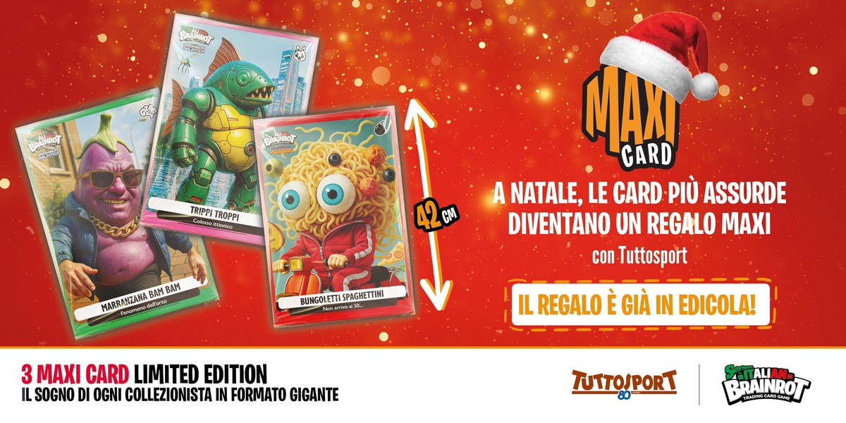 Le Maxi Card “Skifidol Italian Brainrot” per la prima volta in edicola solo con Tuttosport