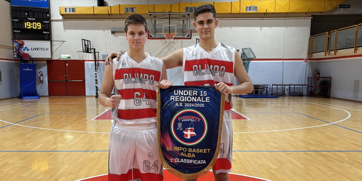 Olimpo Basket: ritirato lo stendardo ufficiale per la vittoria del Campionato U15 regionale