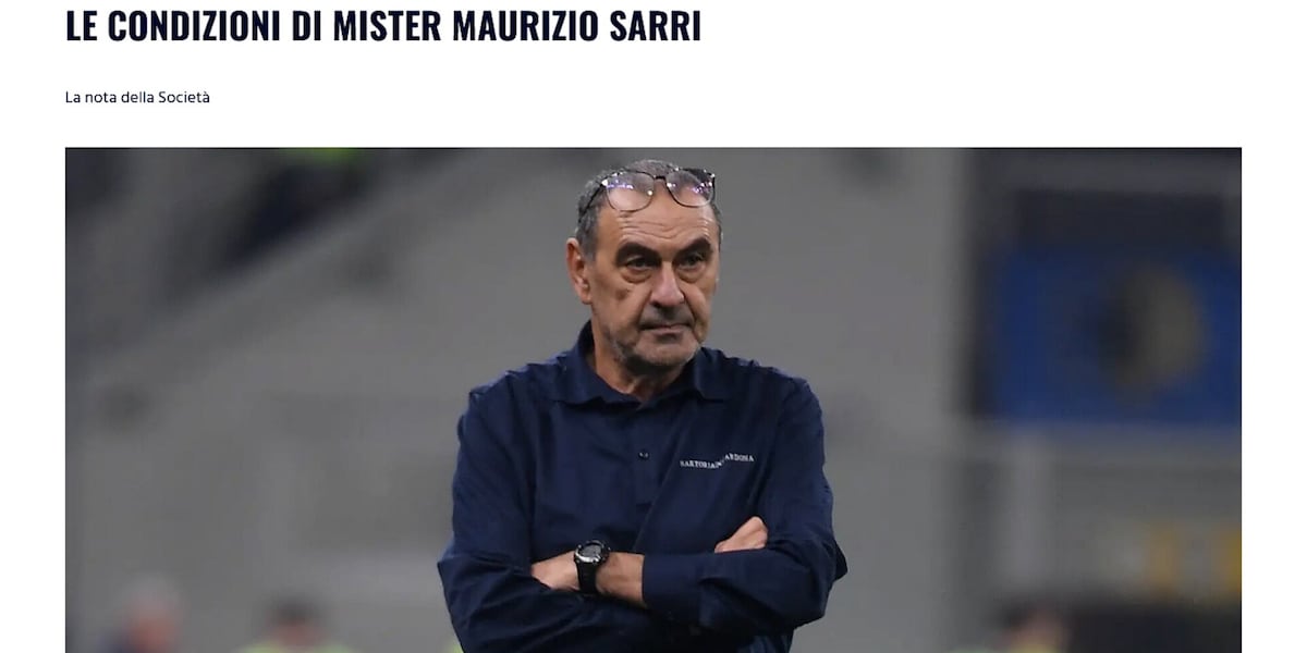 Lazio, operazione chirurgica per Sarri: il tecnico sta bene