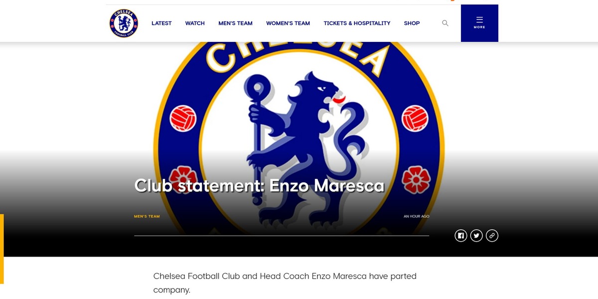 Ufficiale, Chelsea: Maresca non è più l'allenatore dei blues