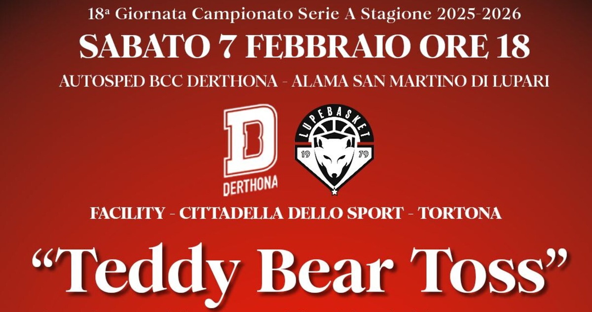 BCC Derthona Basket annuncia l’iniziativa Teddy Bear Toss