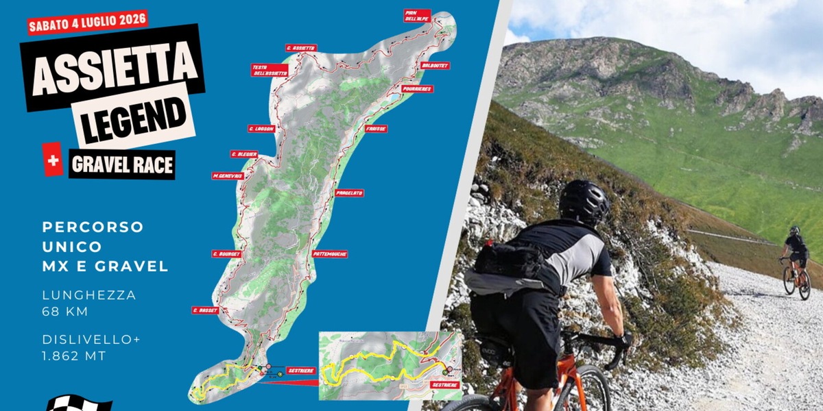 Il percorso dell’Assietta Legend & Gravel Race 2026