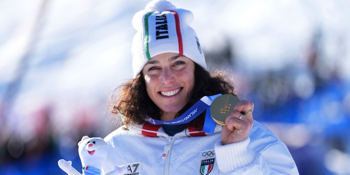 La Dea Olimpia sei tu! Brignone surfa sulla neve e sul mito