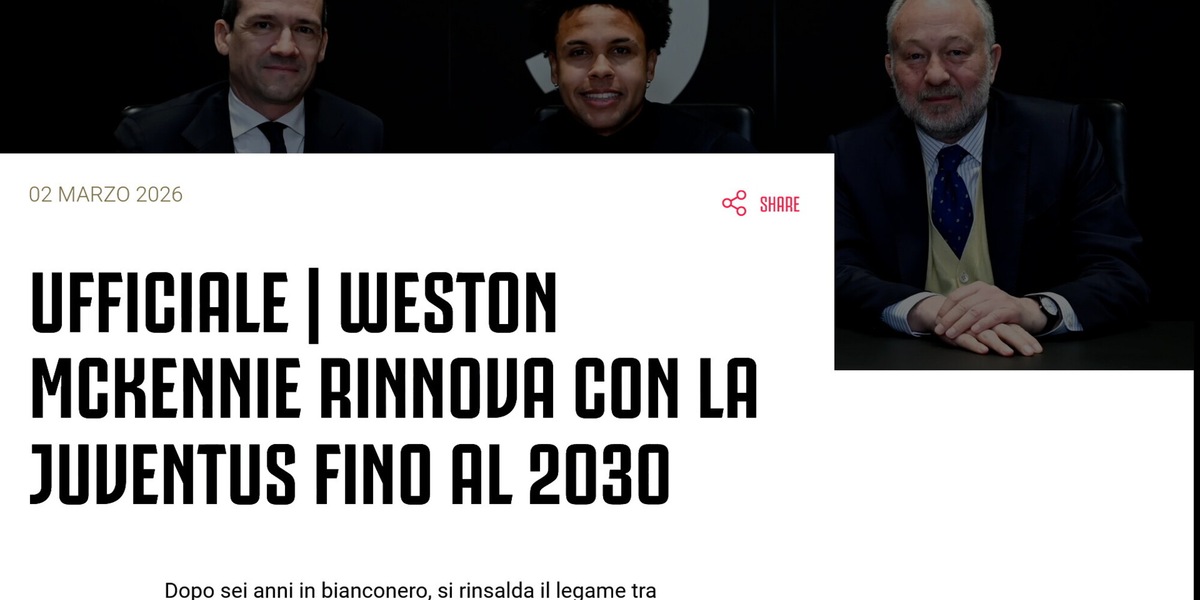 Ufficiale, Juventus: McKennie rinnova fino al 2030