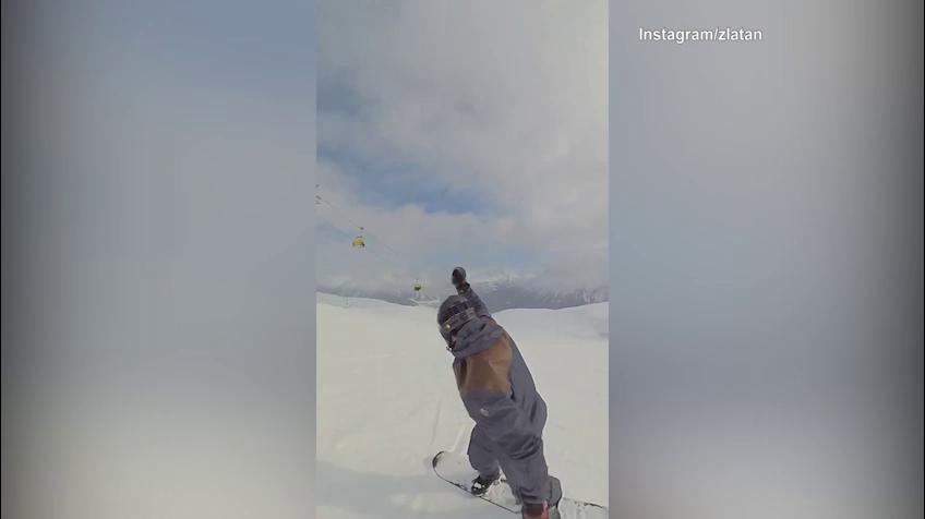 Ibrahimovic a 360 gradi sulla neve