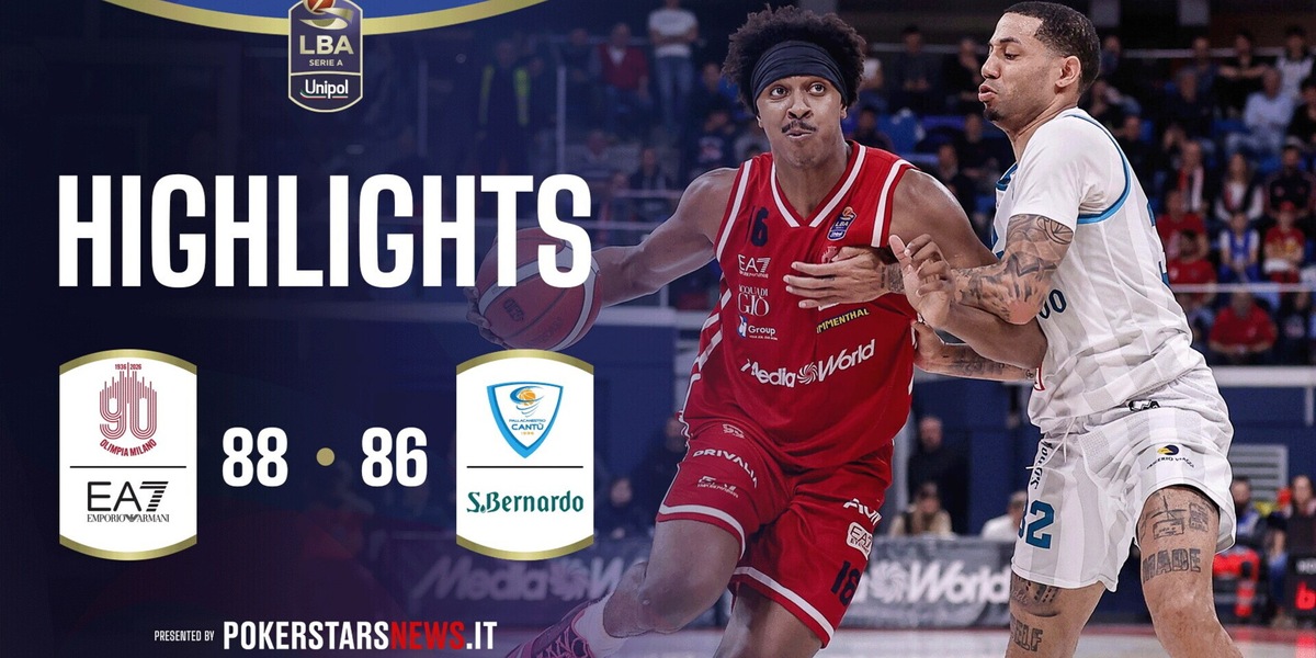 EA7 Emporio Armani Milano - Acqua S.Bernardo Cantù | PokerstarsNews Highlights Serie A Unipol 2025/2026