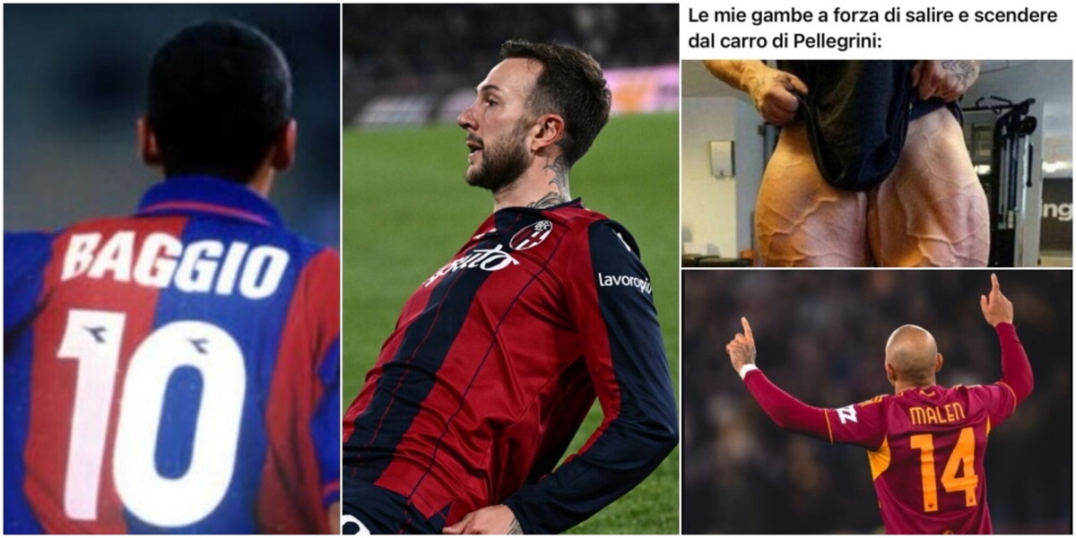 Bernardeschi da Inps a Baggio, Pellegrini gol rinnovo e "Non liberateci dal Malen": le ironie social di Bologna-Roma