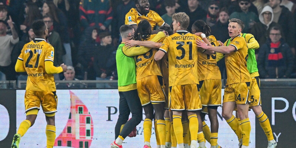 Ekkelenkamp-Davis, l'Udinese sbanca il Ferraris: il Genoa di De Rossi ko dopo due vittorie di fila