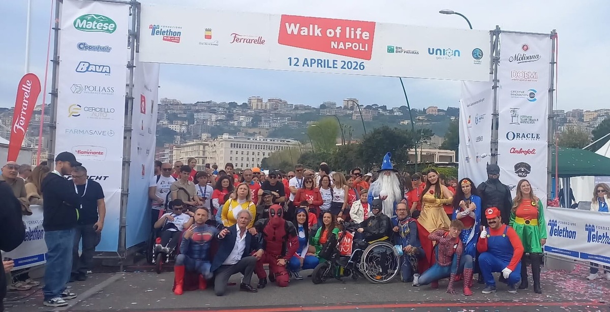 Walk of Life per Telethon, Raccolti a Napoli 87.000 euro per la ricerca, 4.500 iscritti alla manifestazione