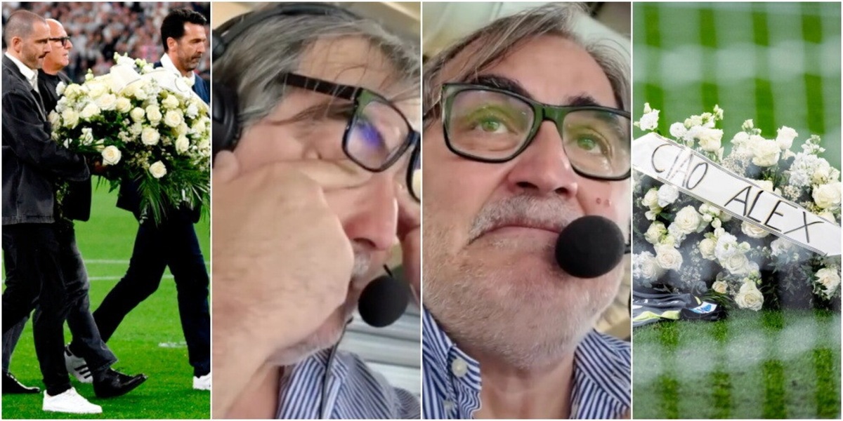 Pierluigi Pardo si ferma in diretta, lacrime allo Stadium: il tributo a Manninger emoziona tutti