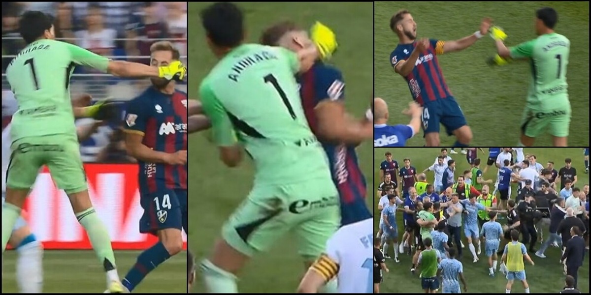 Pugni in faccia nel derby, follia in Spagna! Il portiere espulso perde il controllo